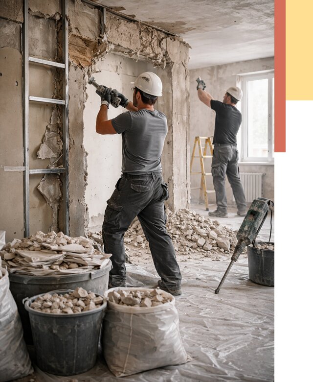 Демонтажные работы в Москве от 2892 руб. — услуги и цена под ключ | ОТДЕЛОЧНИКМск