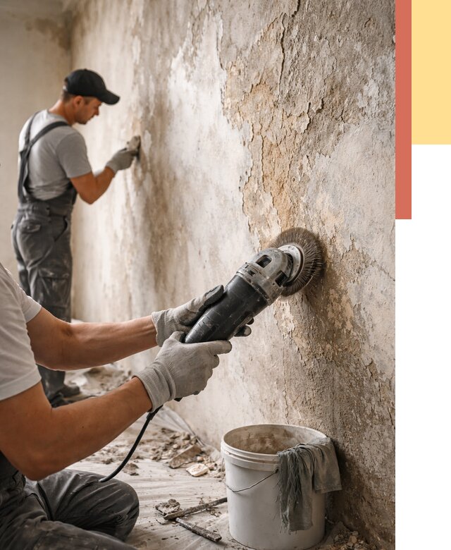 Снятие и удаление краски со стен в Москве от 2249 руб. — ОТДЕЛОЧНИКМск