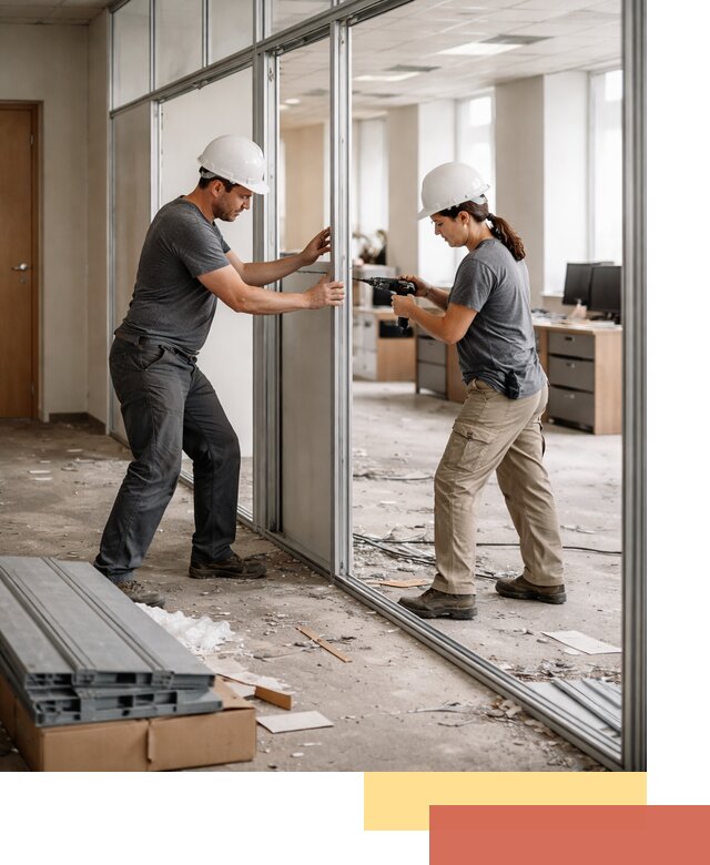 Демонтаж алюминиевых перегородок в Москве быстро и аккуратно