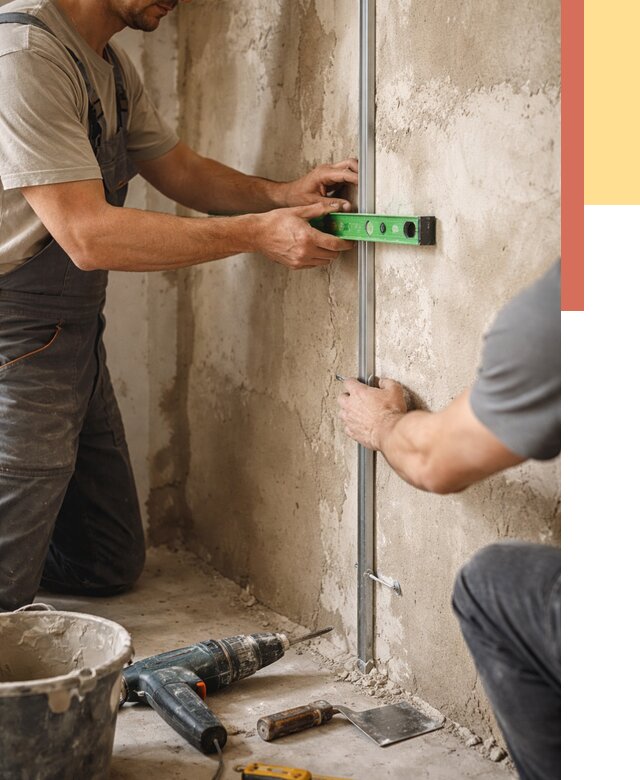 Установка штукатурных маяков в Москве от 7498 руб. — быстро и недорого | ОТДЕЛОЧНИКМск