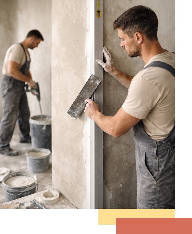 Выведение углов стен в Москве: монтаж и оштукатуривание