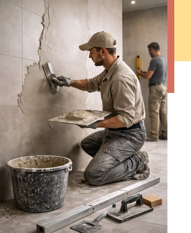 Штукатурка стен в ванной в Москве от 4820 руб./м² — выравнивание под ключ | ОТДЕЛОЧНИКМск