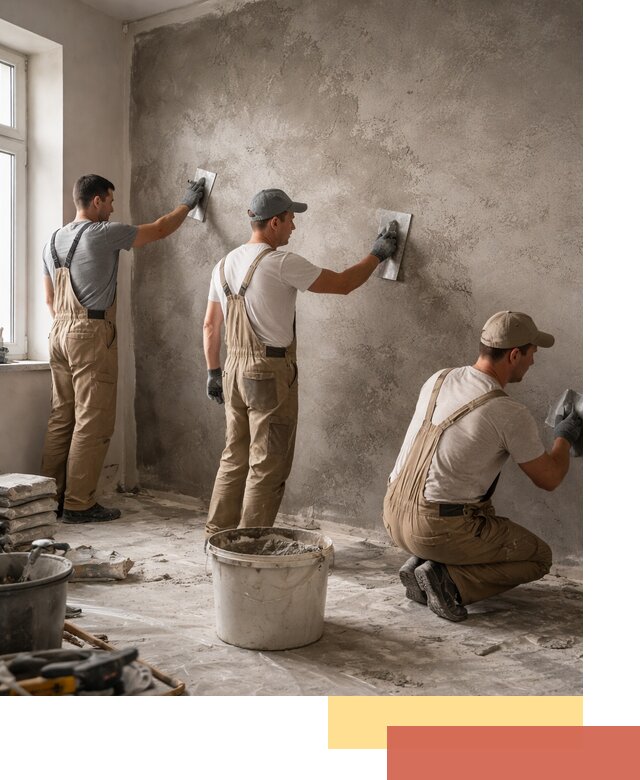 Декоративная штукатурка под бетон в Москве для стен и потолков