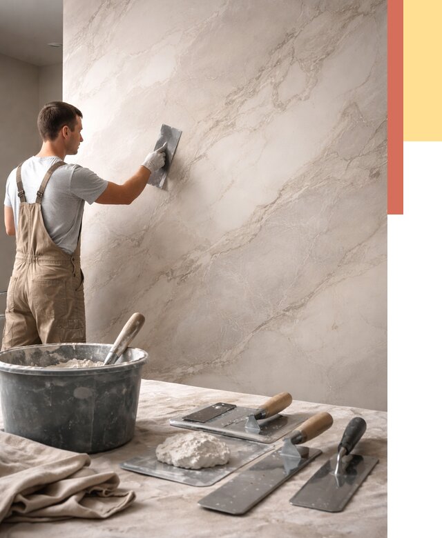 Декоративная штукатурка под мрамор в Москве от 2999 руб./м² — быстро и недорого | ОТДЕЛОЧНИКМск