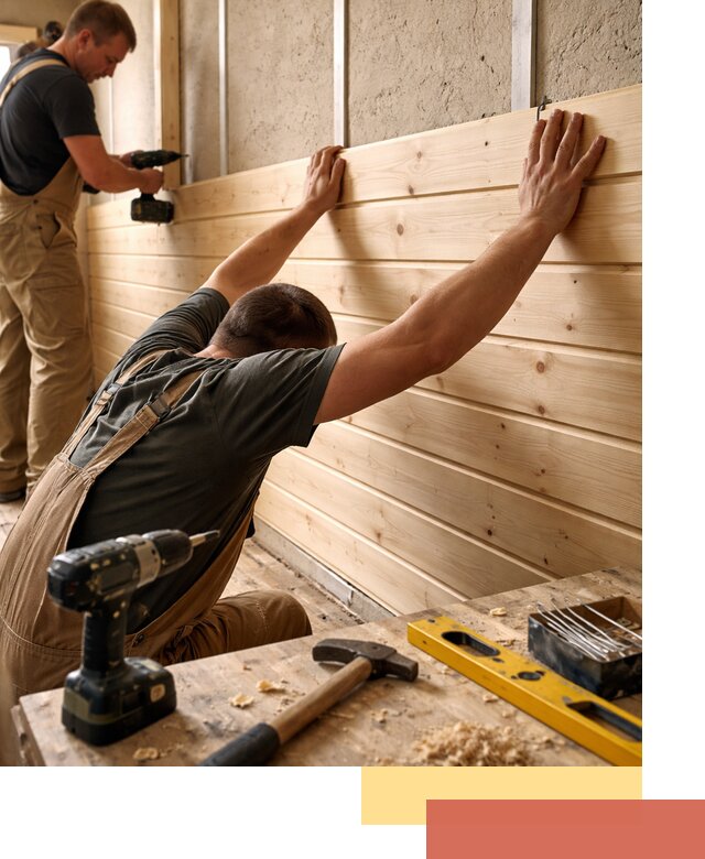 Монтаж деревянной вагонки на стены в Москве быстро и качественно