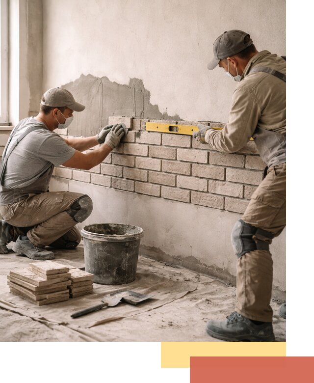Монтаж декоративного кирпича профессионально в Москве