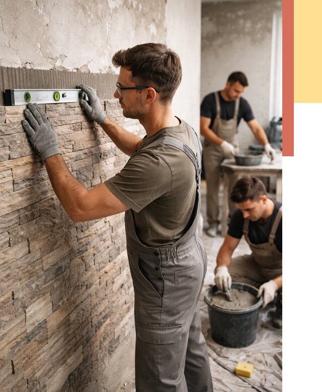 Монтаж искусственного камня в Москве от 4820 руб. под ключ | ОТДЕЛОЧНИКМск