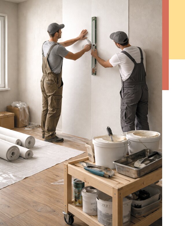 Поклейка стеклообоев в Москве от 6962 руб. за м2 — быстро и недорого | ОТДЕЛОЧНИКМск