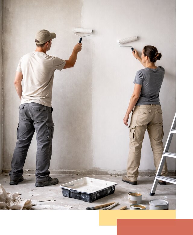 Окраска стен по стеклохолсту в Москве качественно и долговечно