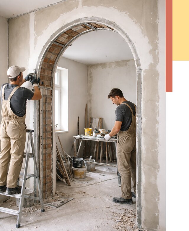 Устройство арочного проема в Москве от 10175 руб. под ключ — быстро и недорого | ОТДЕЛОЧНИКМск