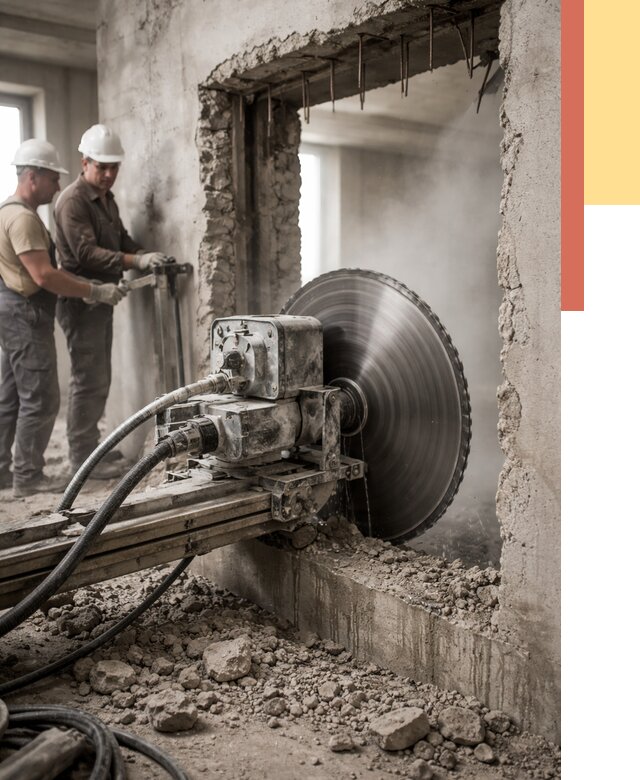 Алмазная резка проемов в Москве от 4820 руб. быстро и недорого | ОТДЕЛОЧНИКМск