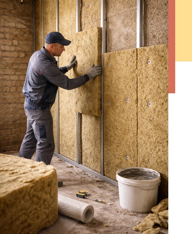 Утепление стен минватой в Москве от 1446 руб./м2 — недорого и быстро | ОТДЕЛОЧНИКМск