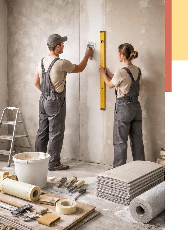 Отделка стен в Москве от 1607 руб/м² — недорого, быстро, под ключ | ОТДЕЛОЧНИКМск