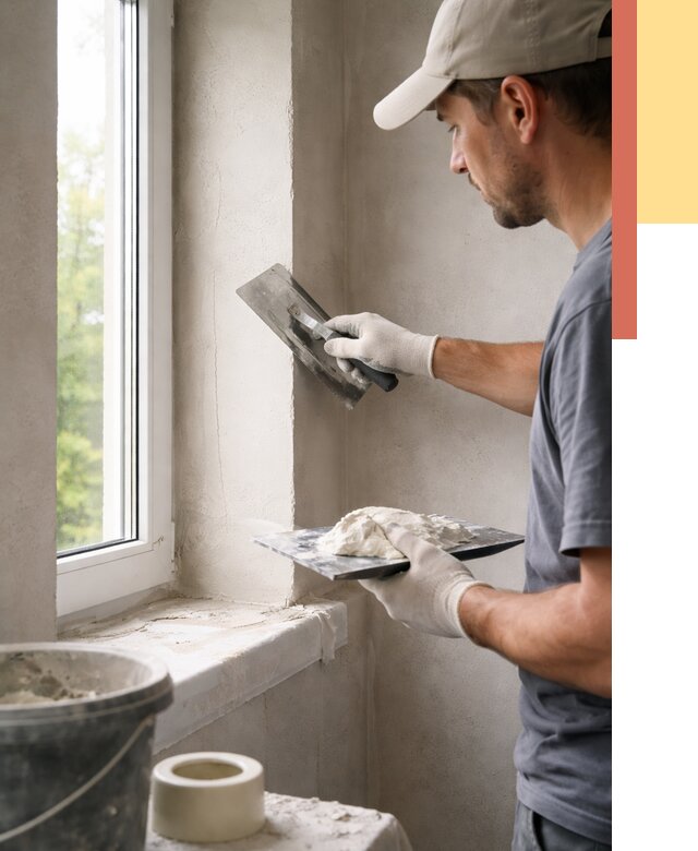 Штукатурка откосов в Москве от 4820 руб/м² — услуги и выравнивание под ключ | ОТДЕЛОЧНИКМск