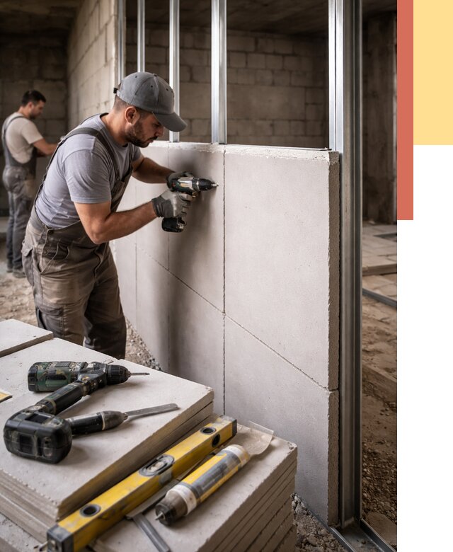 Кладка влагостойких перегородок ПГП в Москве от 1285 руб. под ключ | ОТДЕЛОЧНИКМск