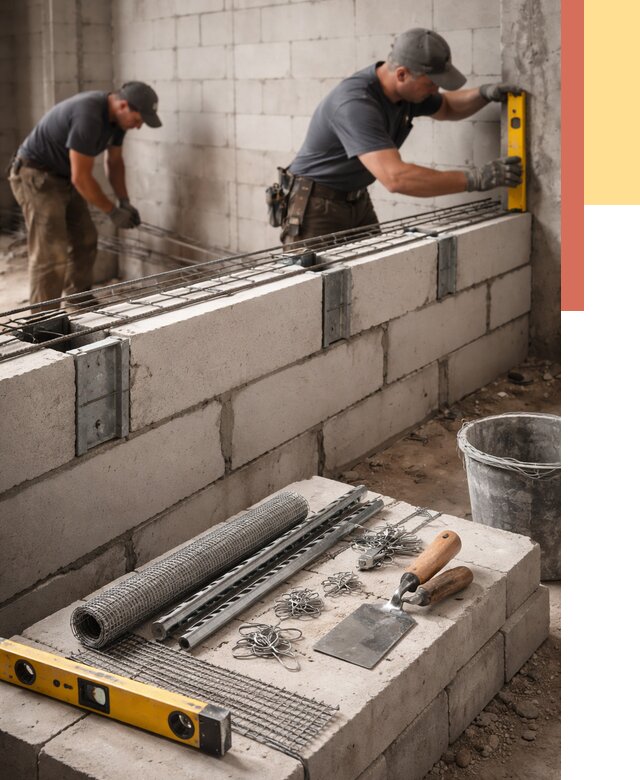 Армирование кладки перегородок в Москве от 803 руб. под ключ | ОТДЕЛОЧНИКМск