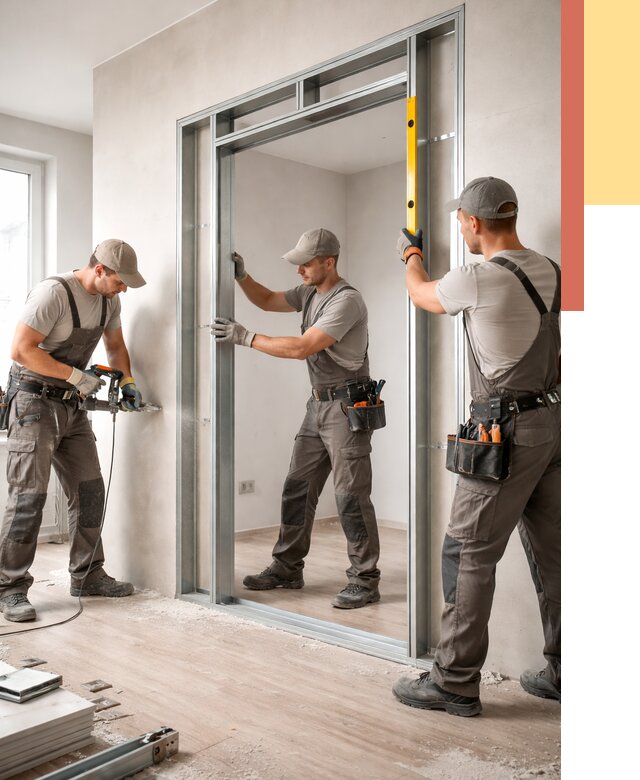 Устройство дверного проема в перегородке в Москве от 4820 руб. под ключ | ОТДЕЛОЧНИКМск