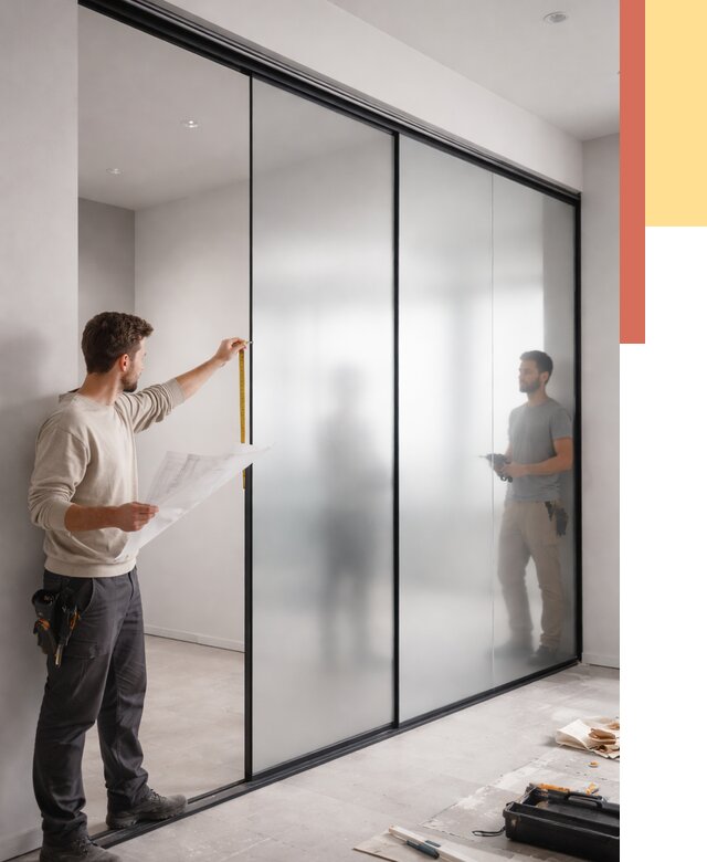 Матовые стеклянные перегородки в Москве от 9104 руб. — монтаж и установка | ОТДЕЛОЧНИКМск