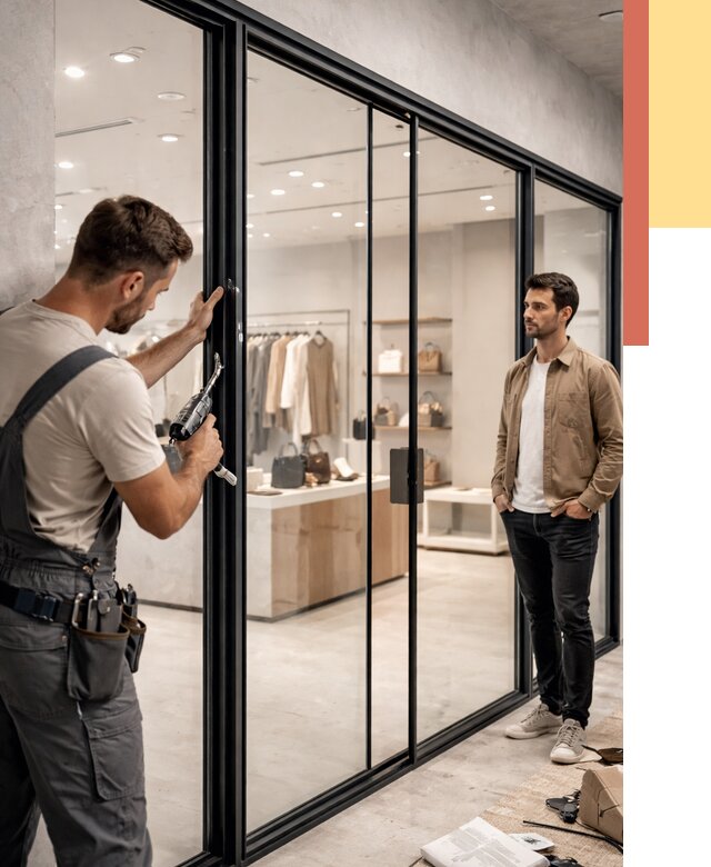 Стеклянные перегородки для магазинов в Москве от 8783 руб. под ключ | ОТДЕЛОЧНИКМск