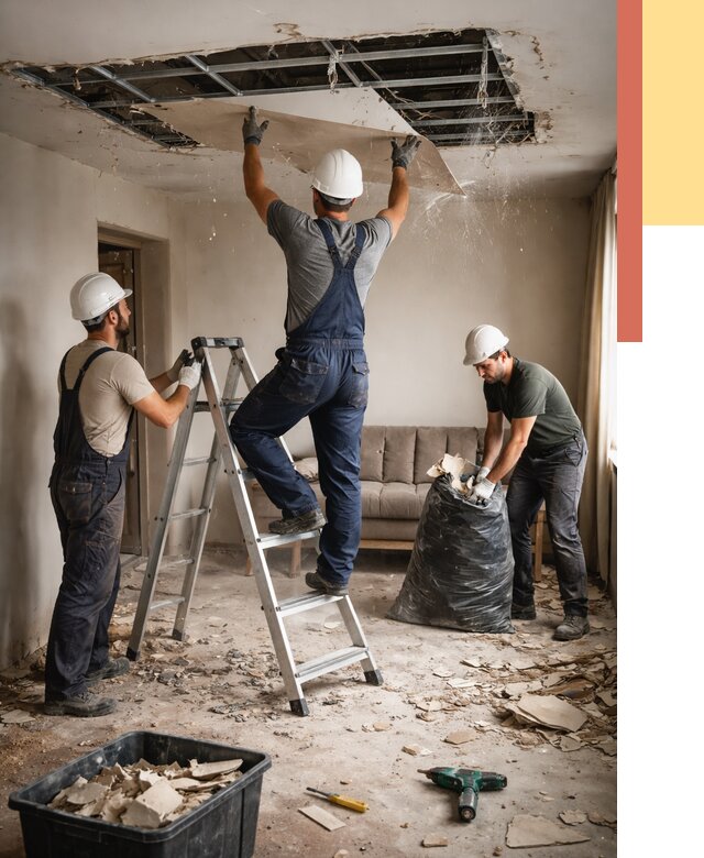 Демонтаж гипсокартонного потолка в Москве от 450 руб. за м2 — ОТДЕЛОЧНИКМск