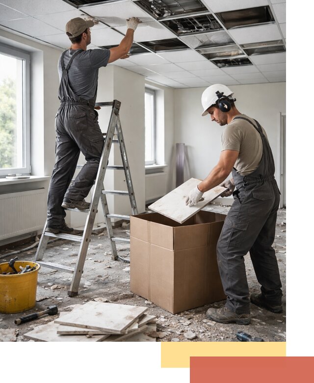 Демонтаж потолочной плитки в Москве быстро и аккуратно