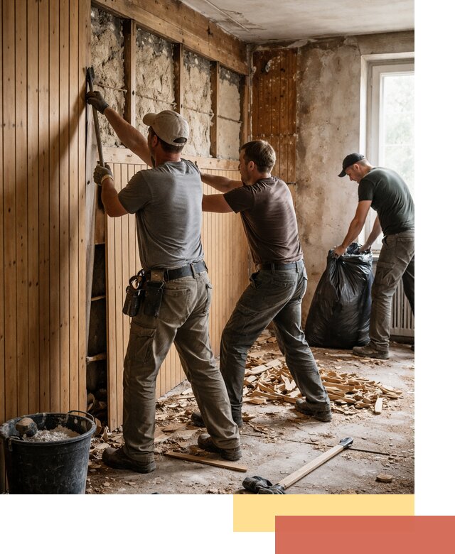 Демонтаж вагонки и вывоз материалов в Москве