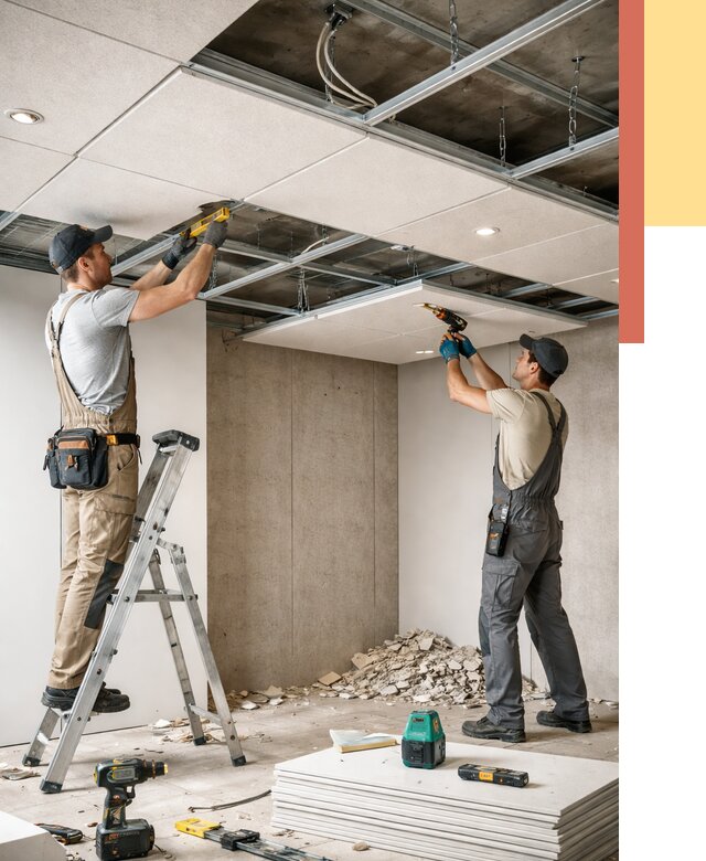 Монтаж акустического потолка в Москве от 6962 руб/м2 — быстро и недорого | ОТДЕЛОЧНИКМск