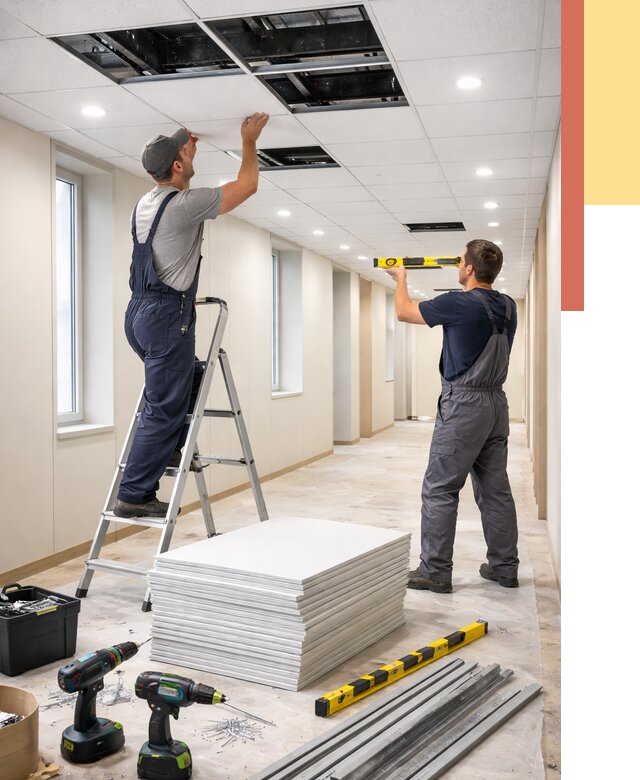 Ремонт потолка Армстронг в Москве от 4820 руб. — быстро и недорого | ОТДЕЛОЧНИКМск