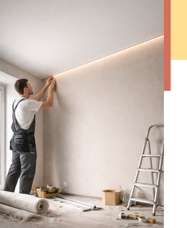 Теневые натяжные потолки в Москве от 8783 руб. под ключ | ОТДЕЛОЧНИКМск