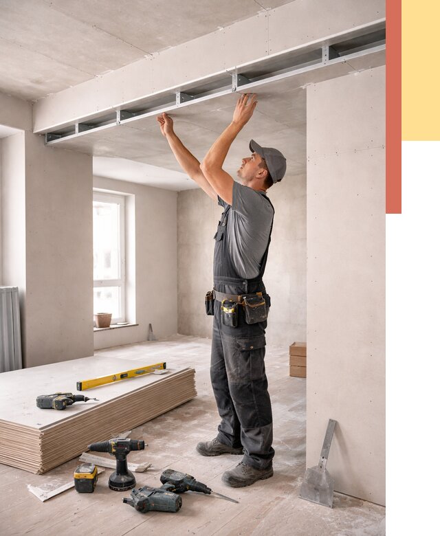 Потолок из гипсокартона с нишей в Москве от 1339 руб. под ключ | ОТДЕЛОЧНИКМск