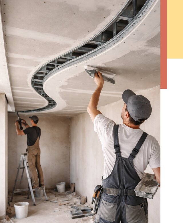 Криволинейный потолок из гипсокартона в Москве от 2249 руб./м2 | ОТДЕЛОЧНИКМск