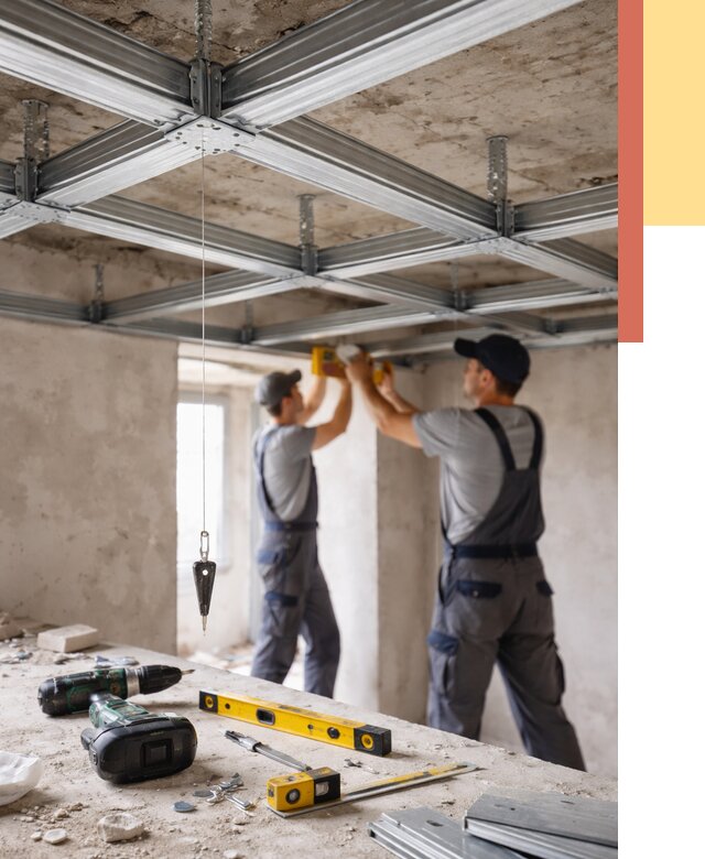 Монтаж каркаса потолка из профиля в Москве от 4820 руб. — услуги ОТДЕЛОЧНИКМск