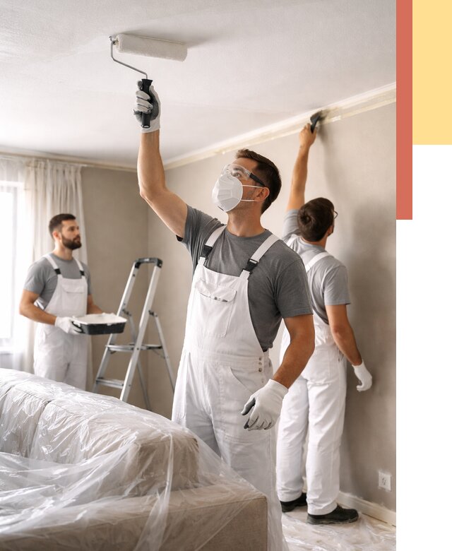 Покраска потолка водоэмельсионной краской в Москве от 2356 руб/м² — услуги под ключ | ОТДЕЛОЧНИКМск