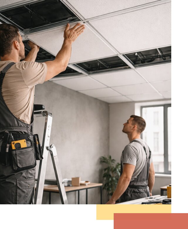 Монтаж потолочной плитки в Москве качественно и в срок