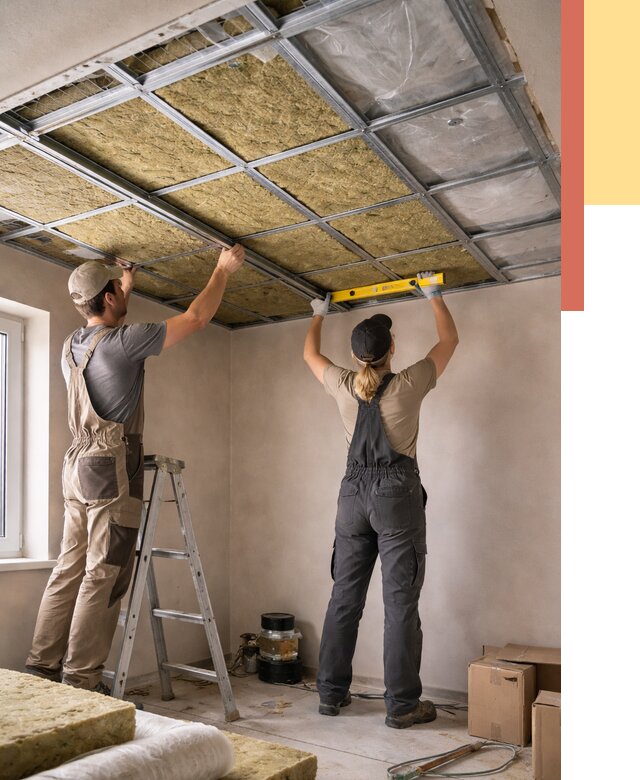 Шумоизоляция потолка в Москве от 1339 руб. под ключ — услуги ОТДЕЛОЧНИКМск